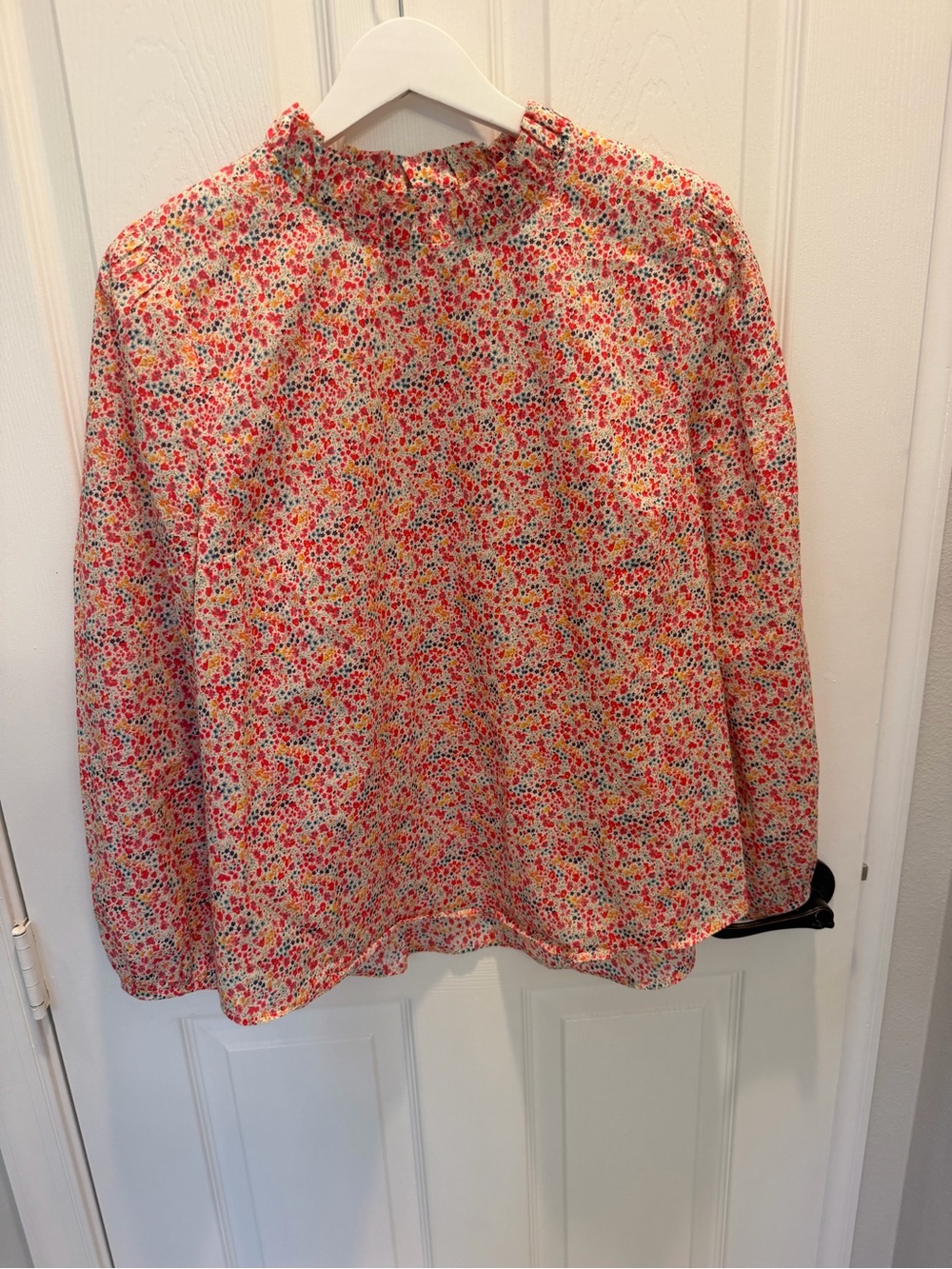 J.Crew x Liberty London Ruffle Neck Top in Phoebe Floral Blouse Size L shirt